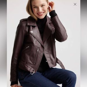 EUC Quince Leather Moto Jacket